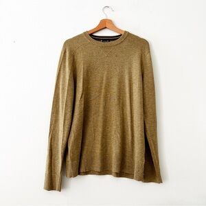 Smartwool Mens Crew Neck Wool Blend Sweater Pullover Brown Medium.